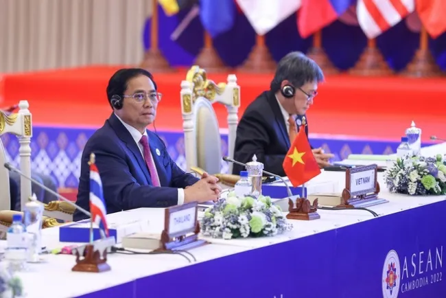 Thủ tướng Chính phủ Phạm Minh Chính khẳng định Việt Nam và các nước ASEAN coi trọng mối quan hệ với Trung Quốc - Ảnh: VGP