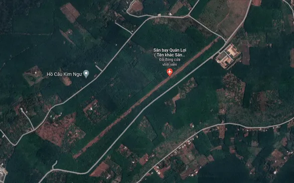 Sân bay Técníc cũ ở huyện Hớn Quản, Bình Phước hiện còn nền đường băng