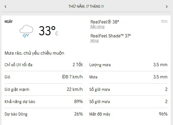 Dự báo thời tiết TPHCM 3 ngày tới (15-17/11/2022): nắng chủ đạo, thỉnh thoảng có mưa 5
