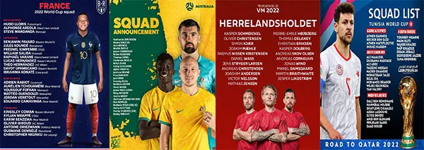 World Cup 2022: Cầu thủ tại 8 bảng đấu đã quy tụ