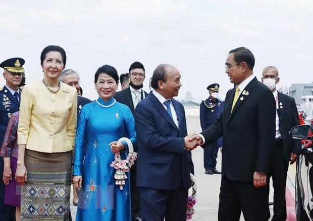 Lễ đón Chủ tịch nước Nguyễn Xuân Phúc thăm chính thức Thái Lan 1