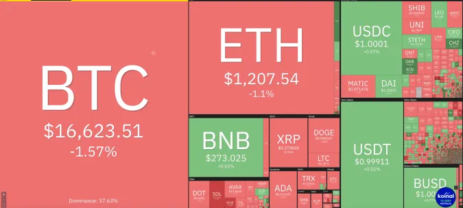 Giá Bitcoin hôm nay 19/11/2022: Nhuộm đỏ toàn sàn 1