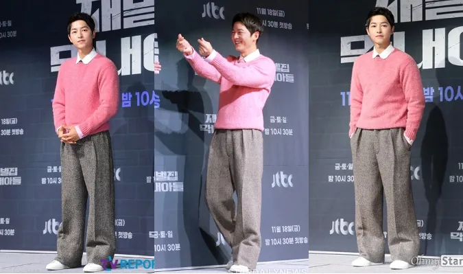 Song Joong Ki gây tranh cãi vì thời trang khó hiểu tại họp báo Reborn Rich 3