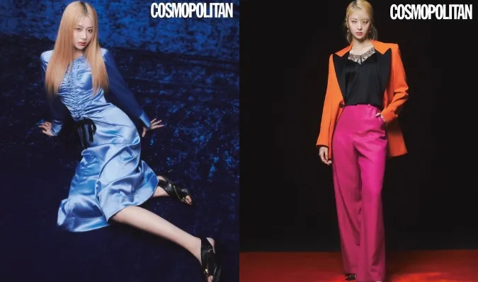 Nayeon (TWICE) và Yunjin (LE SSERAFIM) khoe visual xinh đẹp đối lập trên tạp chí Cosmopolitan 9