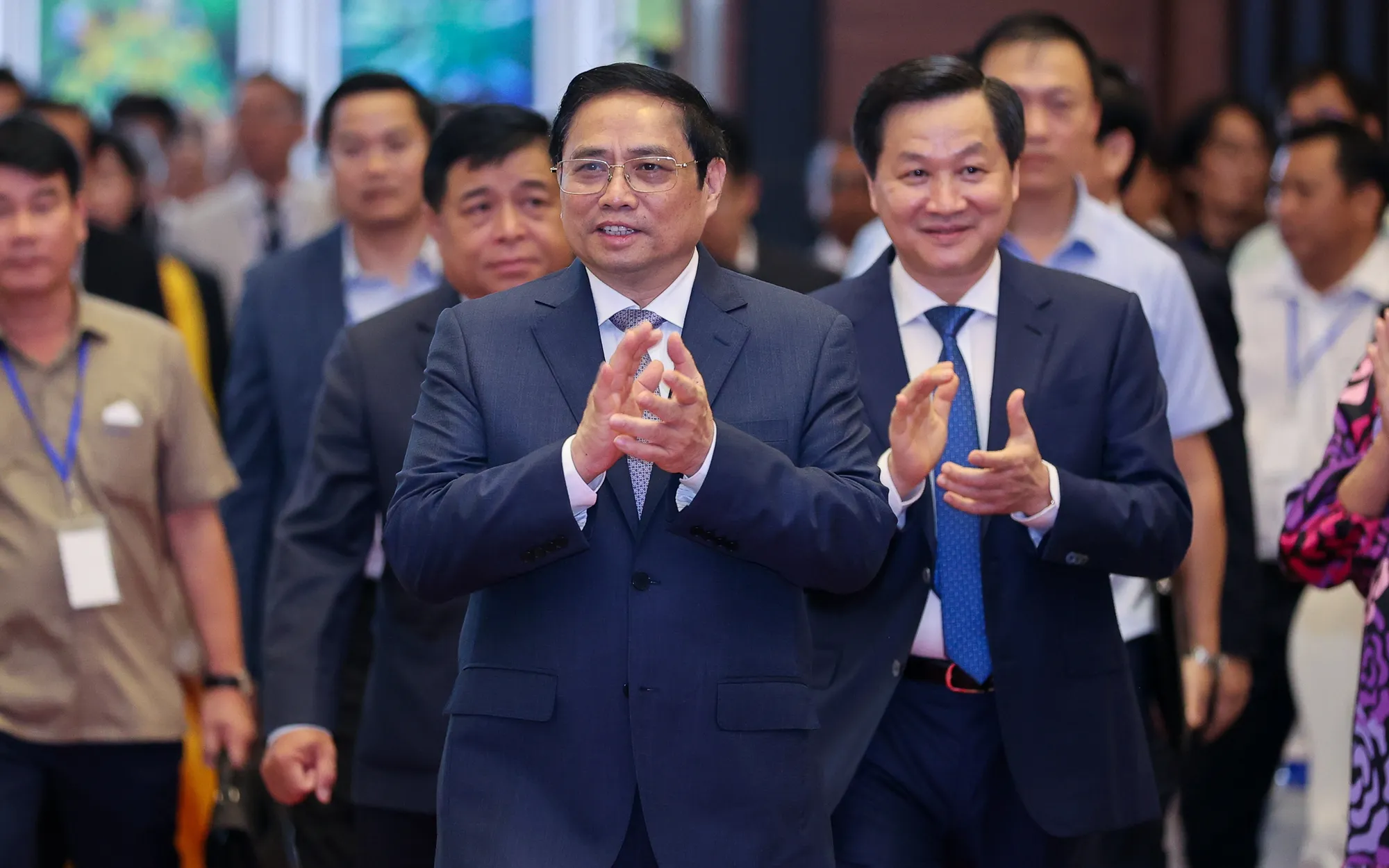 Thủ tướng Phạm Minh Chính, Phó Thủ tướng Lê Minh Khái cùng các đại biểu dự Hội nghị về phát triển vùng Đông Nam Bộ và xúc tiến đầu tư vùng