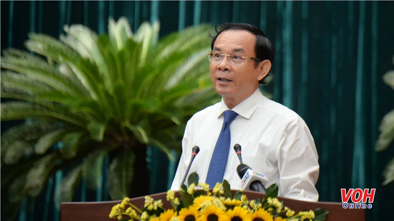 Bí thư Thành ủy Nguyễn Văn Nên chủ trì Hội nghị.