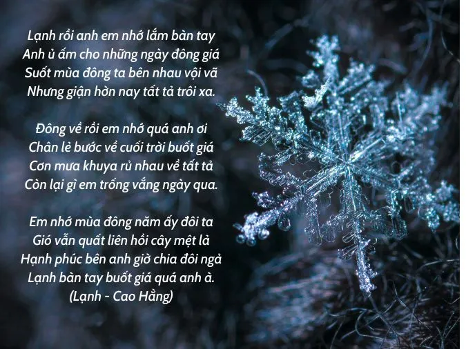 thơ hay mùa đông 2
