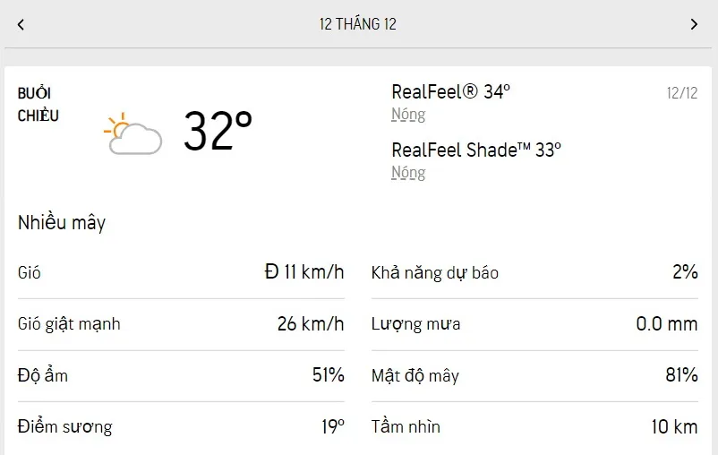 Dự báo thời tiết TPHCM hôm nay 12/12 và ngày mai 13/12/2022: nắng sớm, nhiệt độ cao nhất 32 độ C 2