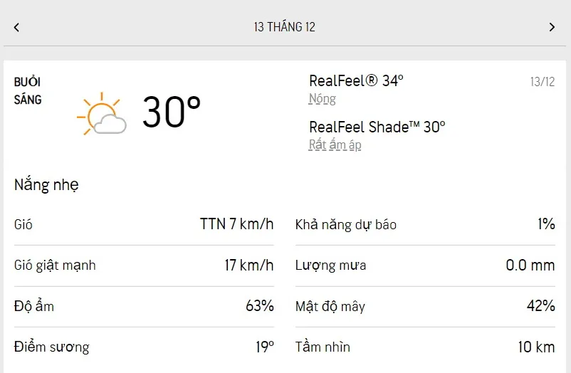 Dự báo thời tiết TPHCM hôm nay 12/12 và ngày mai 13/12/2022: nắng sớm, nhiệt độ cao nhất 32 độ C 4