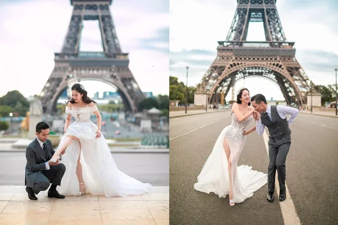 Trọn bộ ảnh cưới lãng mạn của Khánh Thi - Phan Hiển ở tháp Eiffel, ý nghĩa phía sau càng đặc biệt 5