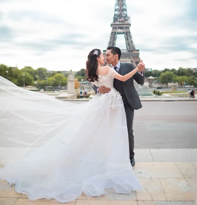Trọn bộ ảnh cưới lãng mạn của Khánh Thi - Phan Hiển ở tháp Eiffel, ý nghĩa phía sau càng đặc biệt 8
