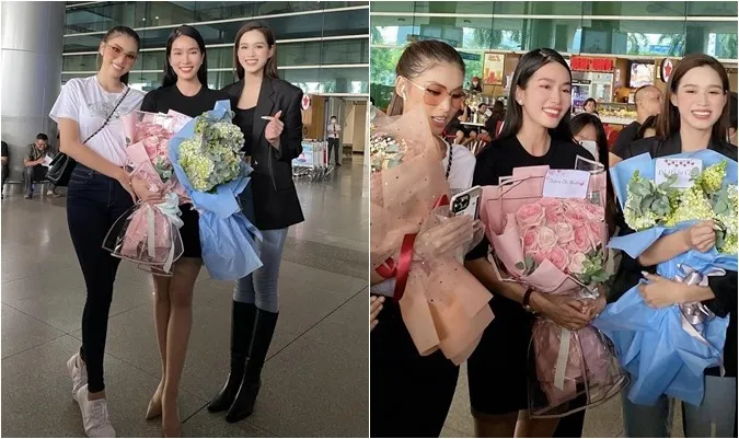 Vừa xuống sân bay, Á hậu Phương Anh bật khóc nức nở trong vòng tay của Hoa hậu Đỗ Thị Hà 4