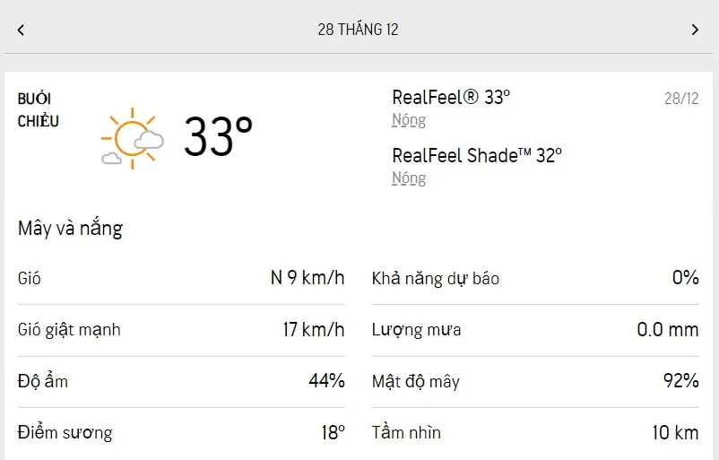 Dự báo thời tiết TPHCM hôm nay 27/12 và ngày mai 28/12/2022: dịu nắng, nhiệt độ cao nhất 32 độ C 5