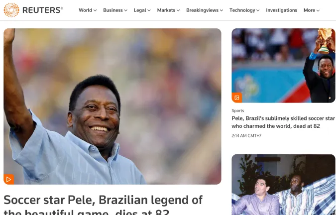 Người hâm mộ bóng đá thế giới tiếc thương Vua bóng đá Pele 2