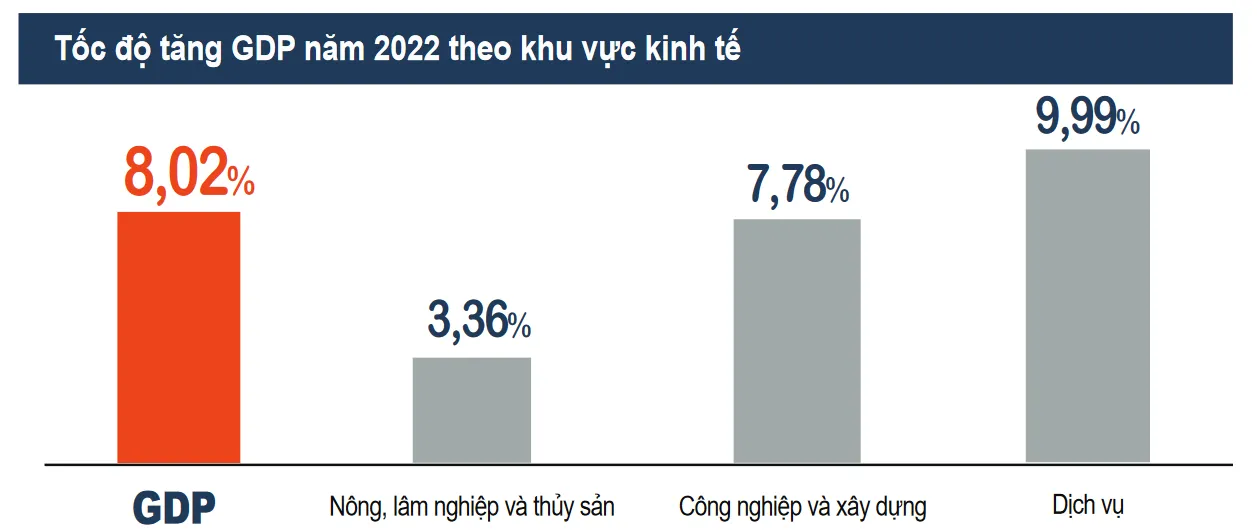 Tăng trưởng GDP năm 2022 ấn tượng