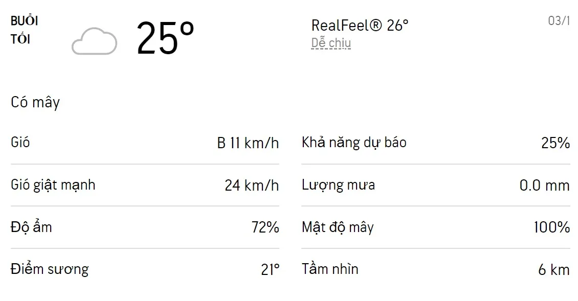 Dự báo thời tiết TPHCM hôm nay 3/1 và ngày mai 4/1/2023: Sáng và đêm trời mát lạnh, cả ngày không mư 3