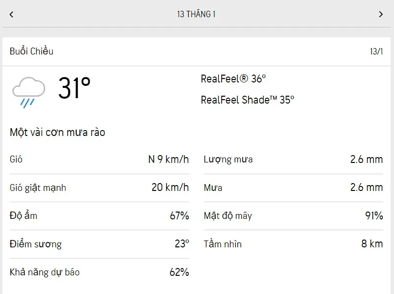 Dự báo thời tiết TPHCM hôm nay 12/1 và ngày mai 13/1/2023: buổi trưa có mưa rào 5