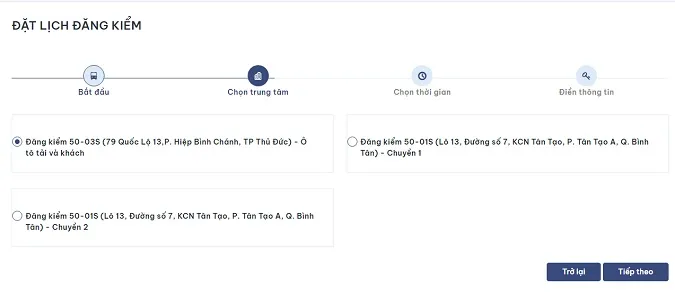 Cách đặt lịch đăng kiểm xe trực tuyến tại TPHCM 3