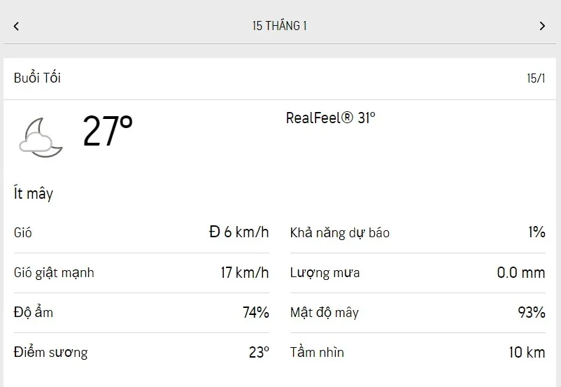 Dự báo thời tiết TPHCM hôm nay 15/1 và ngày mai 16/1/2023: nắng nóng, nhiệt độ cao nhất 34 độ C 3