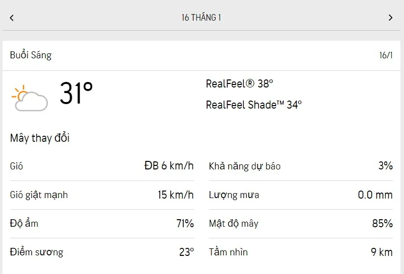 Dự báo thời tiết TPHCM hôm nay 15/1 và ngày mai 16/1/2023: nắng nóng, nhiệt độ cao nhất 34 độ C 4