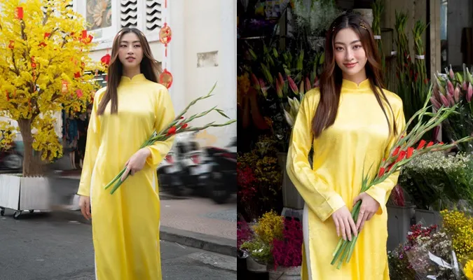 Dàn mỹ nhân Việt 'thả dáng' với áo dài đầu năm 2023: 2 con gái MC Quyền Linh chiếm spotlight 5
