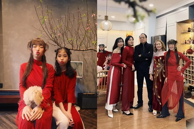 Dàn mỹ nhân Việt 'thả dáng' với áo dài đầu năm 2023: 2 con gái MC Quyền Linh chiếm spotlight 20
