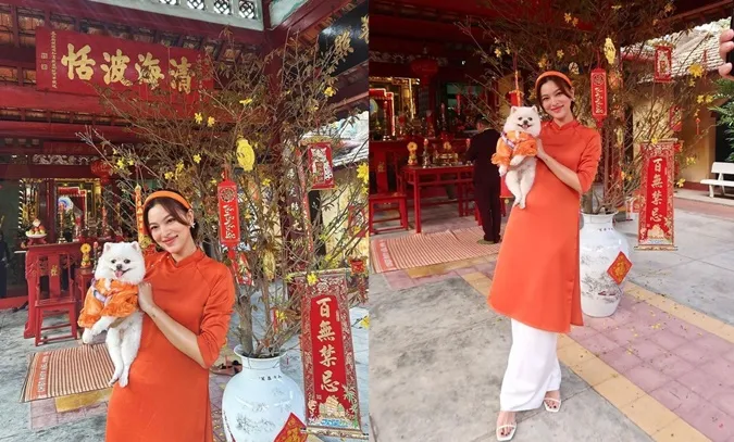 Sao Việt gây chú ý với thời trang đi lễ chùa đầu năm Quý Mão 2023 6