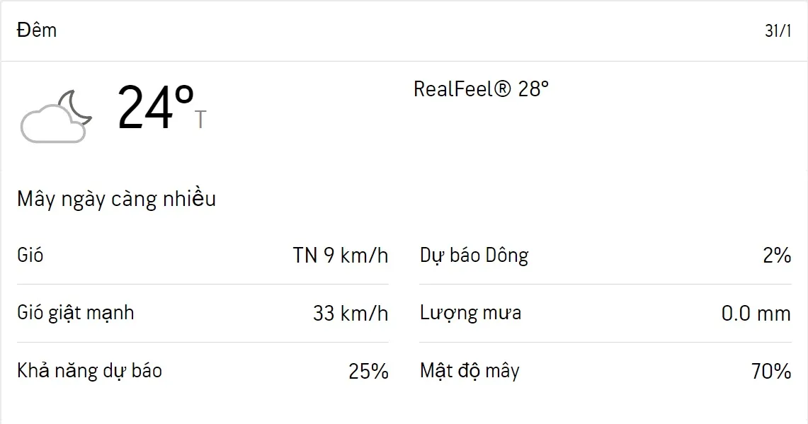 Dự báo thời tiết TPHCM 3 ngày tới (31/1 - 2/2): Trời không mưa, buổi sáng trời mát 2