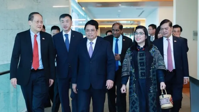 Thủ tướng Phạm Minh Chính bắt đầu chuyến thăm chính thức Singapore 2
