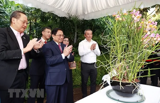 Thủ tướng Phạm Minh Chính thăm vườn thực vật Singapore và dự lễ đặt tên cho loài lan mới 1