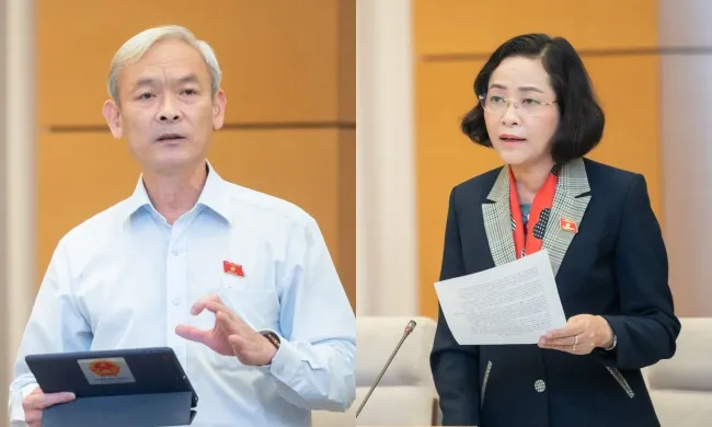 Chủ nhiệm Ủy ban Tài chính - Ngân sách của Quốc hội Nguyễn Phú Cường và Trưởng Ban Công tác đại biểu Nguyễn Thị Thanh