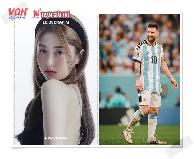 Huh Yunjin (Le Sserafim) gây tranh cãi vì thái độ với Messi 6