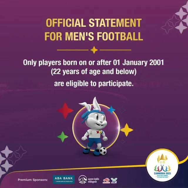 Bóng đá nam SEA Games 32 sẽ không có cầu thủ quá tuổi tham dự