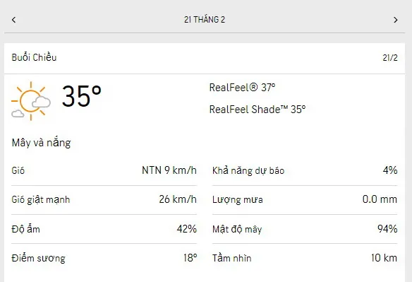 Dự báo thời tiết TPHCM hôm nay 21/2 và ngày mai 22/2/2023: trời có mây, lượng UV ở mức trung bình 2