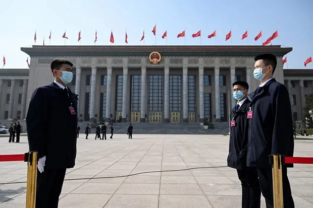 Bên ngoài Đại Lễ đường Nhân dân ở thủ đô Bắc Kinh. (Nguồn: Getty Images)