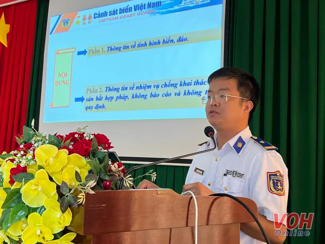 Hải đội 33, BTL Vùng Cảnh sát biển 3 tuyên truyền biển đảo cho thanh niên huyện đoàn Côn 1