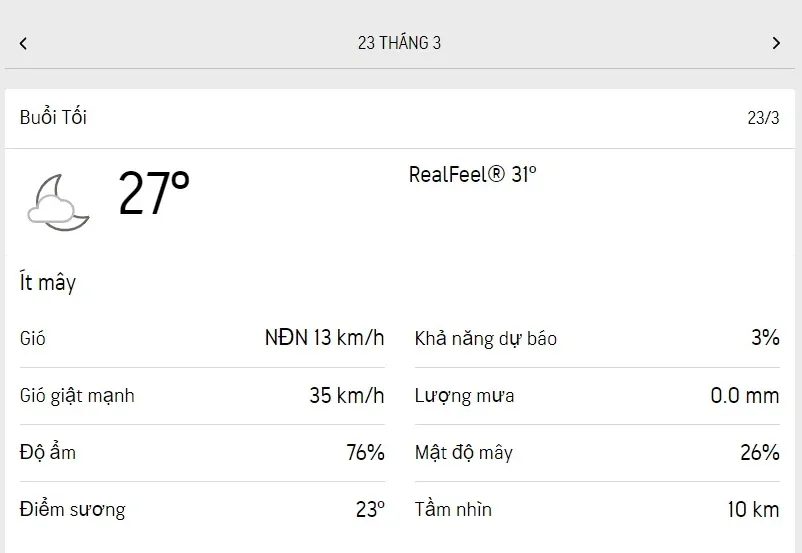Dự báo thời tiết TPHCM hôm nay 23/3 và ngày mai 24/3/2023: nắng gắt, lượng UV ở mức tối đa 3