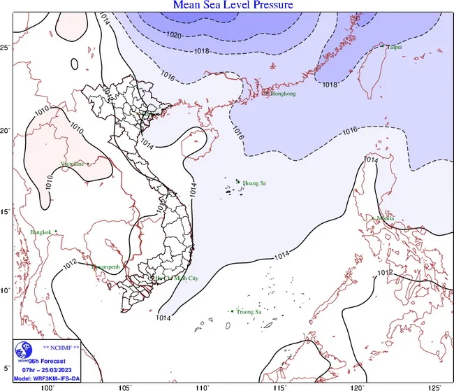 Dự báo thời tiết hôm nay 25/3/2023: gió mùa về, vùng Đông Bắc bộ chuyển mát 1