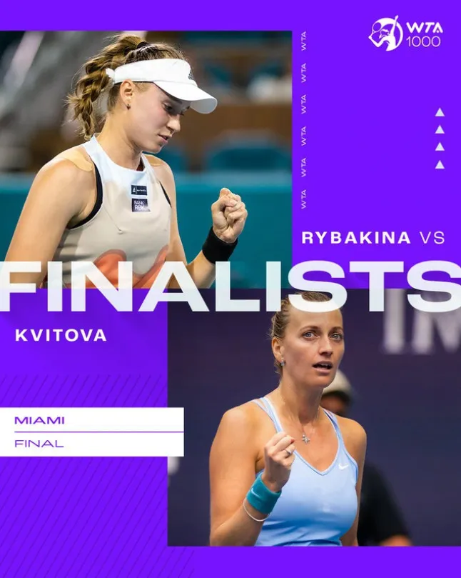 Miami Open: Giải mã Cirstea, Kvitova tranh vô địch với Rybakina