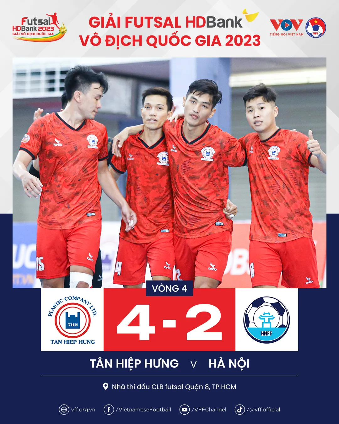 Tân Hiệp Hưng thắng trận đầu sau 4 vòng Giải futsal VĐQG 2023