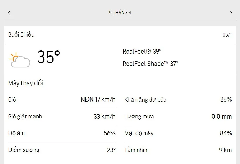 Dự báo thời tiết TPHCM hôm nay 5/4 và ngày mai 6/4/2023: trưa chiều nhiều mây, buổi tối có trăng 2