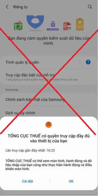 Coi chừng bị lừa đảo khi cài app giả của ngành thuế