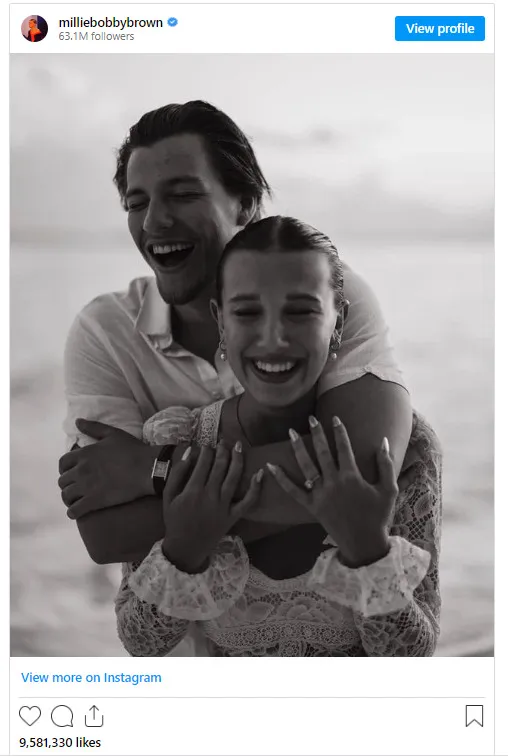 Ngôi sao loạt phim Stranger Things, Millie Bobby Brown tuyên bố đính hôn 1