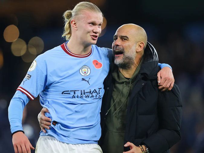 The extremely good relationship between Haaland and Pep Guardiola