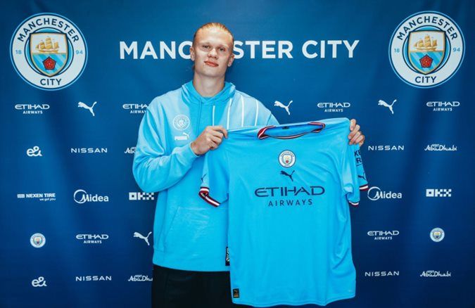 Haaland joins Manchester City on a five-year contract