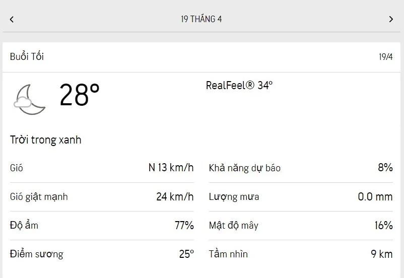 Dự báo thời tiết TPHCM hôm nay 19/4 và ngày mai 20/4/2023: nhiệt độ cao nhất 35 độ C 3