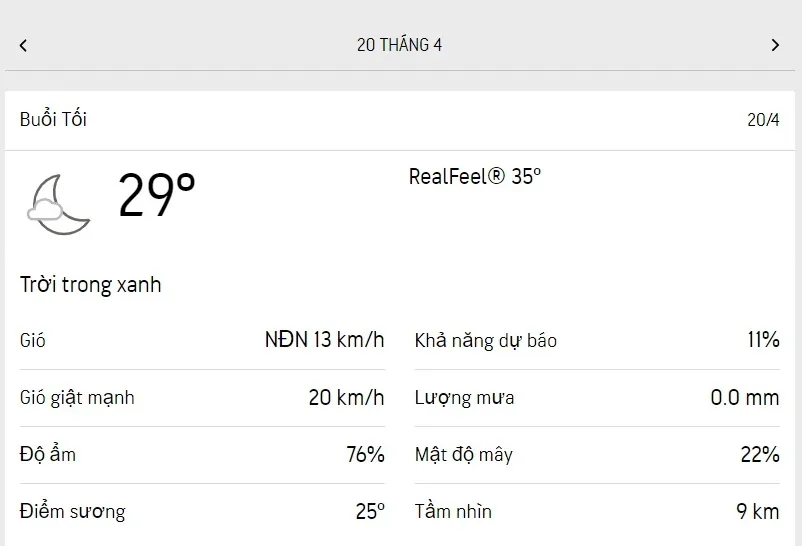 Dự báo thời tiết TPHCM hôm nay 19/4 và ngày mai 20/4/2023: nhiệt độ cao nhất 35 độ C 6