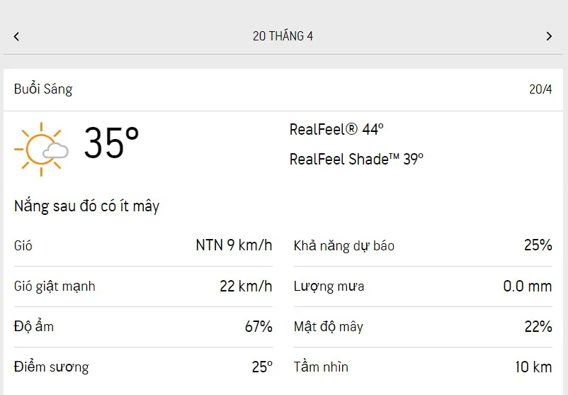 Dự báo thời tiết TPHCM hôm nay 20/4 và ngày mai 21/4/2023: nắng sớm, buổi chiều có thể mưa dông 1