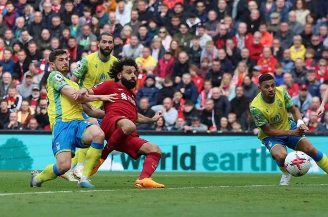 Bàn thắng của Salah giúp Liverpool vượt qua Nottingham Forest. Ảnh: Internet