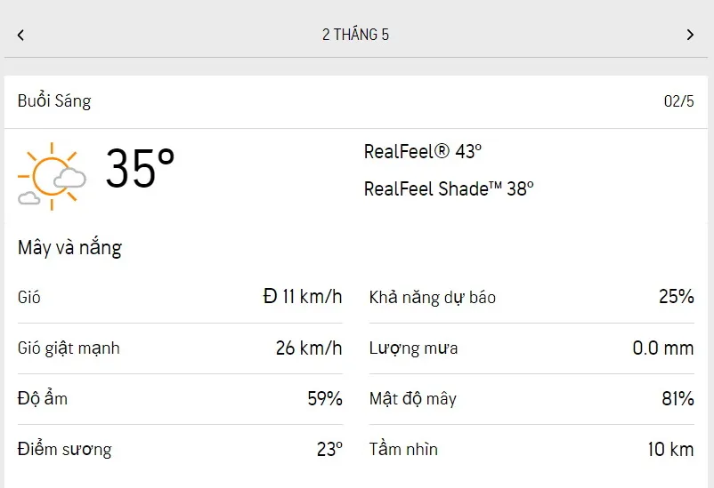 Dự báo thời tiết TPHCM hôm nay 2/5 và ngày mai 3/5/2023: Nắng nhẹ, nhiệt độ cao nhất 37 độ C 1
